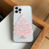 ピンクツリーグリッターフォーンケース