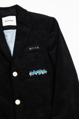 Black Corduroy Window Tailored Jacket (6635873632374)