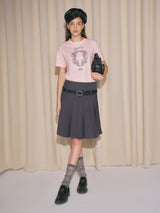 DVRK PRIVÉ ROYAL LAUREL LOGO BABY TEE - PINK