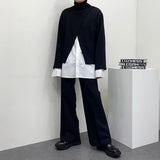 ツーウェイスリットニットウェア/OW Two-way Slit Turtleneck Knitwear (3 colors)