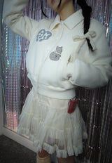 キティーウールタトゥージャンパー / KITTY WOOL TATTOO JUMPER _WHITE