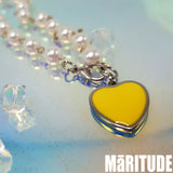 イェローハートネックレス / YELLOW HEART NECKLACE / STACY C 착용