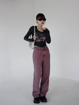 カットクロップTシャツ / Cut Crop T-shirt (3color)