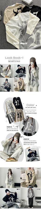 North Loose Boxy Vintage Round Knit
