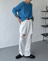 SOブランクビンテージホワイトデニムパンツ / SO Blanc Vintage White Denim Pants