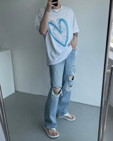 ハートラビットプリントショートスリーブ / SO Heart Rabbit Printed Short-Sleeved (4 colors)