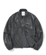 UTILITY ECO LEATHER A2 JACKET_CHARCOAL (6678235283574)