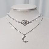 Art Nouveau Moon - necklace