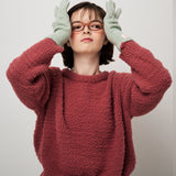 FLUFFY KNIT PULLOVER, MAUVEWOOD