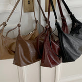 Rait leather baguette shoulder bag