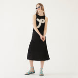 TWEED MIDI SKIRT (BLACK) (6579685294198)