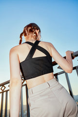 HIDE Cross Bra Top (Black) (6570977198198)