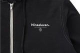 Pigment washed zipup hoodie - Black (4622122352758)