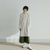 リネンロングシャツ / unisex linen long shirts beige