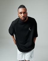 WオーバーサイズTシャツ / W Oversize T-shirts (Black)