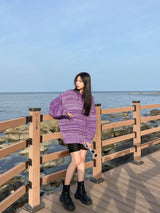 アコントリプルリネンニット