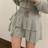 [Bellide made] skirt + hooded zip-up set