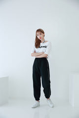 チョーカーショートスリーブクロップTシャツ / TOP(6656) Choker Short Sleeve Crop Tee