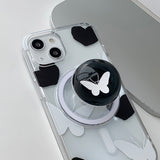 Black Butterfly Magsafe Phone Case Bead Tok Set