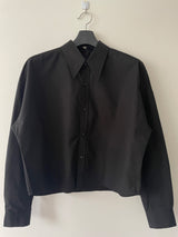 Minimal Big collar cropped shirt (Unisex)