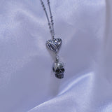 skull heart kitsch necklace