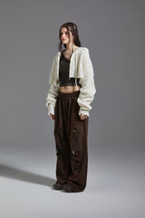 WASHING CAMO PANTS-BROWN