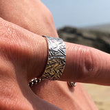 Rough9 silver ring (4596806778998)