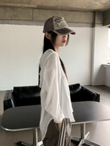 ボクシー シースルー フード 長袖 シャツ カーディガン/ Gelato Summer Boxy See-Through Hood Long-Sleeve Shirt Cardigan
