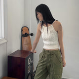 Ale string pocket cotton cargo pants