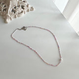 pd パールカラービーズチョーカーネックレス/pd Pearl Color Beads Choker Necklace