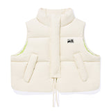 CHERRY CROP STRING DOWN VEST [IVORY]