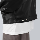 ビーガンレザージップアップジャケット / Vegan Leather Zip up Jacket