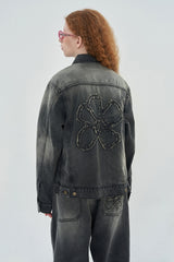FLOWER DENIM JACKET