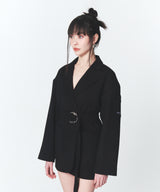 オーバサイズベルテットブレザー/Oversized Belted Blazer