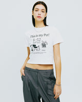 ディスイズマイペットクロップTシャツ/THIS IS MY PET CROP TSHIRT-WHITE