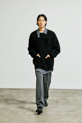 balmacaan welt pocket shirt jacket grey (6615507861622)