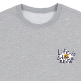 Drawing Letter Flower Smile Sweatshirt_Purple Logo