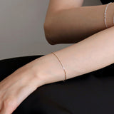 シルバーシンスネークチェーンブレスレット(スペアチェーン)/silver thin snake chain bracelet (14K gold plated / spare chain)