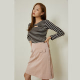 アンバーストライプTシャツ / Amber stripes T-shirts (brown)