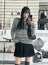 ボカシウェーブルーズニット/Bokashi weave loose knit