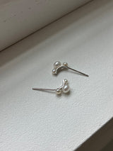 [92.5silver] dot pearl earrings