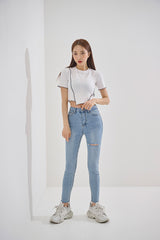 VVアンスポークン クロップTシャツ/VV Unspoken Crop tee