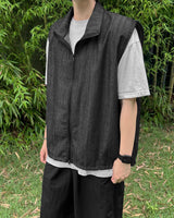 ハイネックデニムベスト / High neck denim vest