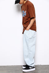 バギーデニムパンツ/MBSRCOPT103 MID90 BAGGY DENIM PANTS ICEBLUE