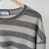 ストライプパンチロングスリーブニット / STRIPED PUNCHING LONG SLEEVE KNITWEAR(3COLOR)