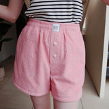 フラワーテリーハーフパンツ / FLOWER TERRY HALF PANTS_PINK