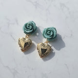 アンティークミントローズピアス / Antique Mint Rose Piercing (G-friend Yerin, Dreamcatcher Gahyun Piercing)