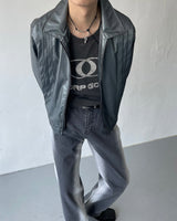 イーノックスクエアウィンクルレザージャケット / ENOC Square Winkle Leather Jacket (2 colors)