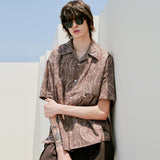 パラダイスペイズリーハワイアンシャツ / PARADISE PAISLEY HAWAIIAN SHIRT BROWN
