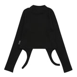 BLACK HEM VARIATION LONG SLEEVES T-SHIRT